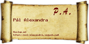 Pál Alexandra névjegykártya